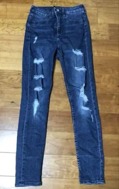 H&M ダメージ加工 ロングパンツ 34P