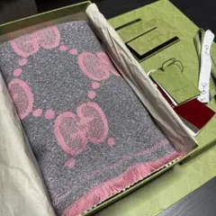 大判新品✨GUCCIマフラー❗️箱紙袋セット❗️グッチマフラー　レディース