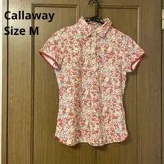 値下げ★Callaway レディス　花柄ポロシャツ Mサイズ
