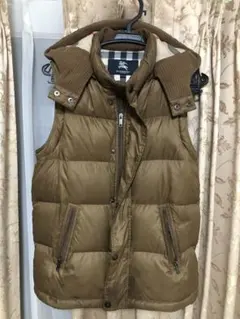 バーバリー　キッズ　メガチェック　ファー付きダウン　ノバチェック　116㎝ バーバリー キッズ メガチェック ファー付きダウン ノバチェック