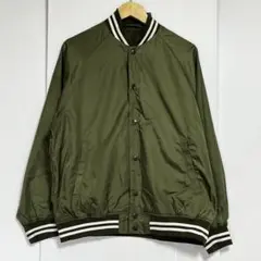 【美品】オリーブ スタジャン ナイロンジャケット　Mサイズ