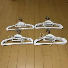 スリーコインズ ホワイト 衣類 ハンガー 37本セット 新生活