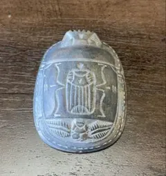【希少】エジプト スカラベ 置物 ヒエログリフ 刻印 縁起物 アンティーク
