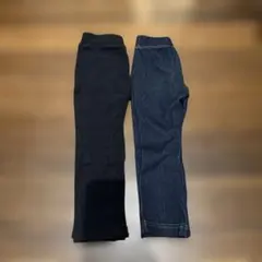 ストレッチ素材 ブラック デニム パンツセット