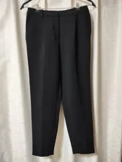 PLST ブラック テーパード タック パンツ M プラステ 黒