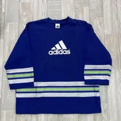 vintage y2k adidas ラグランロンT スウェット　7部丈