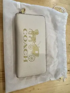 COACH 長財布 ホワイト ホースアンドキャリッジ - メルカリ