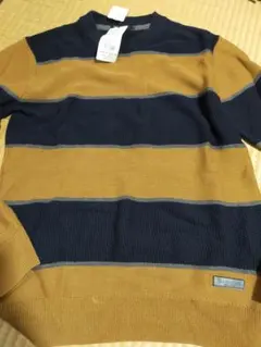 BLACK LABEL ニットセーター M ネイビー/マスタード