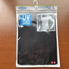 UNIQLO AIRism UVカットUネックT 長袖 L ブラックのサムネイル