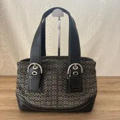 希少❣COACH コーチ SOHO ミニシグネチャー ハンドバッグ Y2K - メルカリ