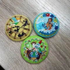 ディズニー 刺繍缶バッジ 3点セット