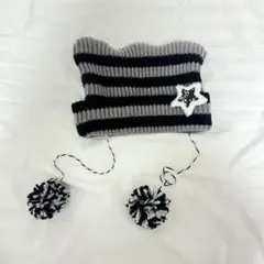 値下げ⭕️ポンポン付き猫耳ニット帽