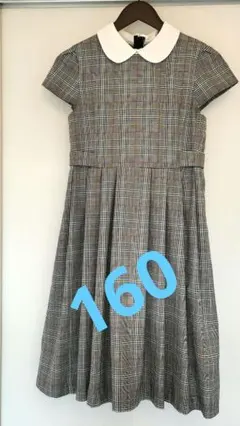 グレンチェックの上品なワンピース