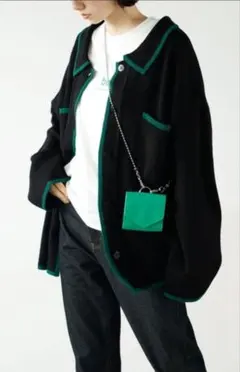 【週末限定値下げ】GeeRa 配色デザインニットカーディガン