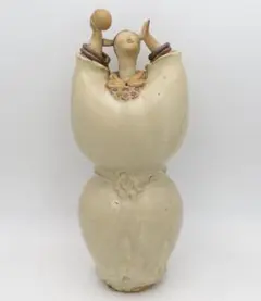 青芳人形 1点 陶器人形 森元青芳 砥部焼 オブジェ 置物 インテリア