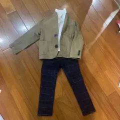 フォーマルスーツ ベージュジャケット ネイビーパンツ 10号