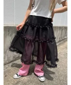 WC ボリュームシアーフリルスカート　¥5,499