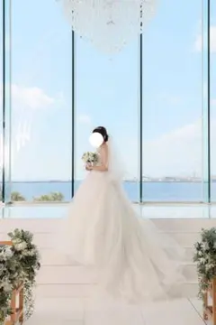 ウェディングベール 80cm 2段 コーム付き ホワイト系 結婚式 前撮り美品