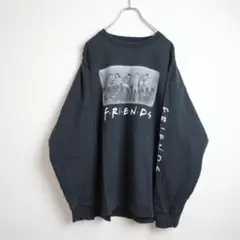 【古着・サイズL】F.R.I.E.N.D.S. ユーズド加工 長袖カットソー