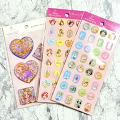 ディズニー プリンセス ストーンシール ウォーターシール 3枚セット