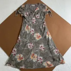 希少13✨美品　ローラアシュレイ　シフォンフラワーロングフレアワンピース