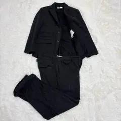 【USA製】エンジニアードガーメンツ ウール セットアップ S 灰 シンチバック