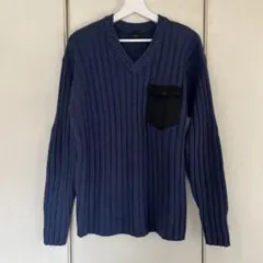 初期 90s X-large エクストララージ 紺 コマンドニット セーターのサムネイル