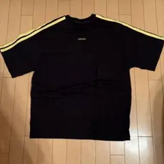 CRONOS メンズ Tシャツ ブラック×イエロー