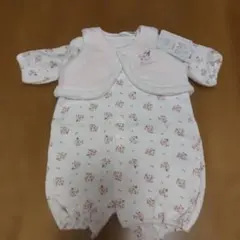50~60cm　花柄ツーウェイ・ドレスオール　ベストつき