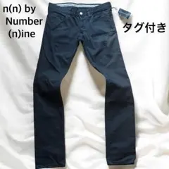 ✨タグ付き✨ナンバーナイン パンツ 涙パッチ 革パッチ ブラック 希少のサムネイル