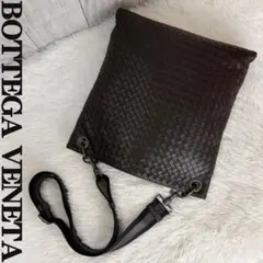 人気♡A4可♡ボッテガヴェネタ イントレチャート レザー ショルダーバッグ 茶