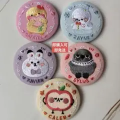 恋と深空　58mm刺繍缶バッジ５点set