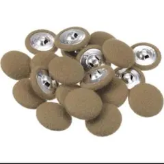 ✨ハンドメイド材料に✨ファブリッククロスカバーボタン20個セット　ライト茶色