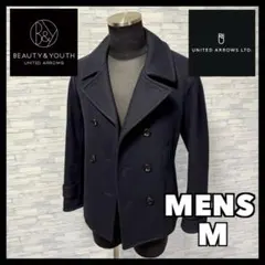 ユナイテッドアローズ BEAUTY & YOUTH ウールピーコートネイビー