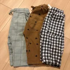 【ザラベビー】9-12month 柄パンツ３点セット