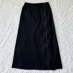 美品 イッセイミヤケロングタイトスカート ブラック ジップデザイン 88のサムネイル