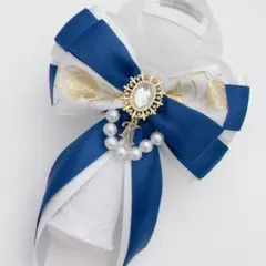 キンブレリボン ペンライトリボン 薔薇パール ブルー ★ハンドメイド