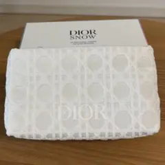 Dior ホワイト ファブリック ノベルティポーチ