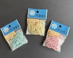 TOHO 8mm88粒入ビーズ 3色セット