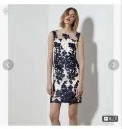 【グレースコンチネンタル　ダイアグラム】刺繍ワンピース コードチュール 36