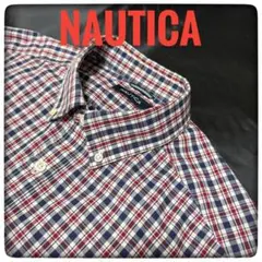 Nautica チェック柄 ボタンダウンシャツ 長袖 ノーティカ