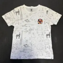 デザインティシャツストアグラニフ×ELMER 半袖　Tシャツ　M アニマル柄