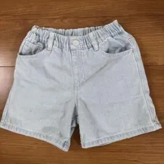 140デニム　キュロットパンツ　ゴムウエスト　西松屋