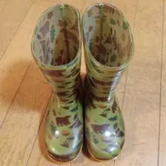 mont-bell 長靴 グリーン クマ柄　17㎝