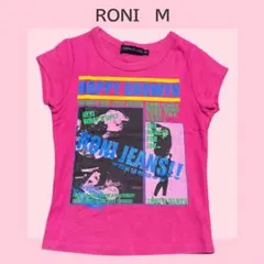 RONI ロニィ M 半袖Tシャツ ピンク ロゴ グラフィック Y2K 平成のサムネイル