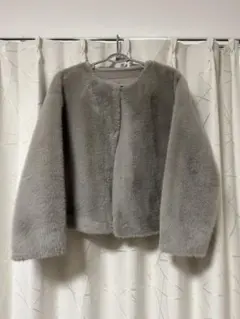 【美品】ファーショートコート