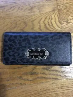 【新品】　ソードフィッシュ　SWORD FISH ヒョウ柄 長財布　黒　ブラック
