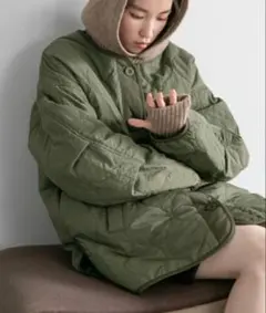 ローリーズファーム キルティングブルゾン カーキ