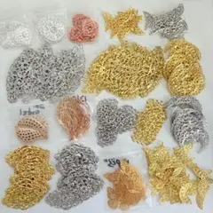 金属製レース装飾パーツセット