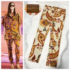 専用！新品未使用GUCCI フラワープリント パンツ サイズ GUCCI グッチ フラワープリント ブーツカット フレア デニム